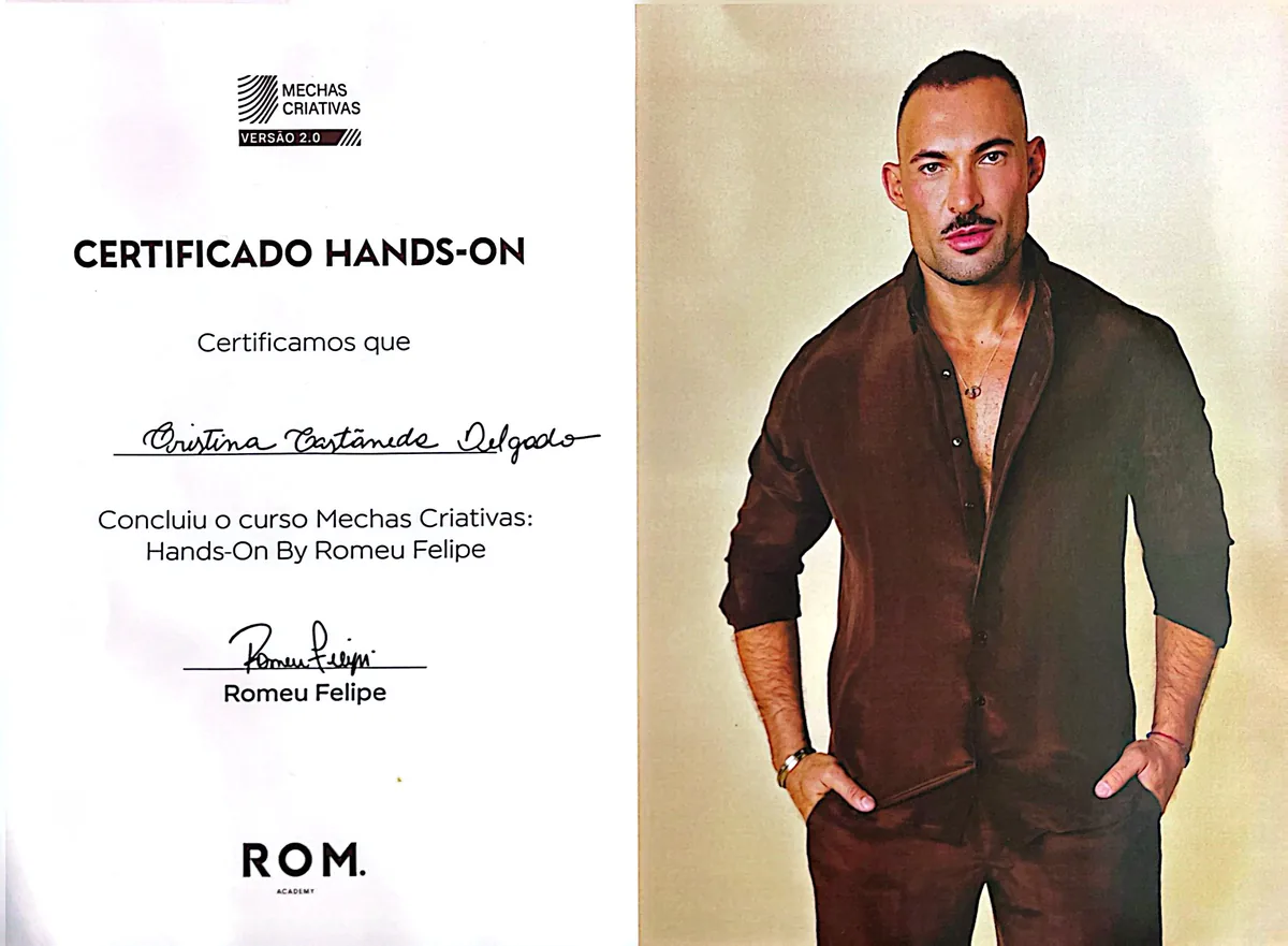 Certificado Hands-On Mechas Criativas por Romeu Felipe