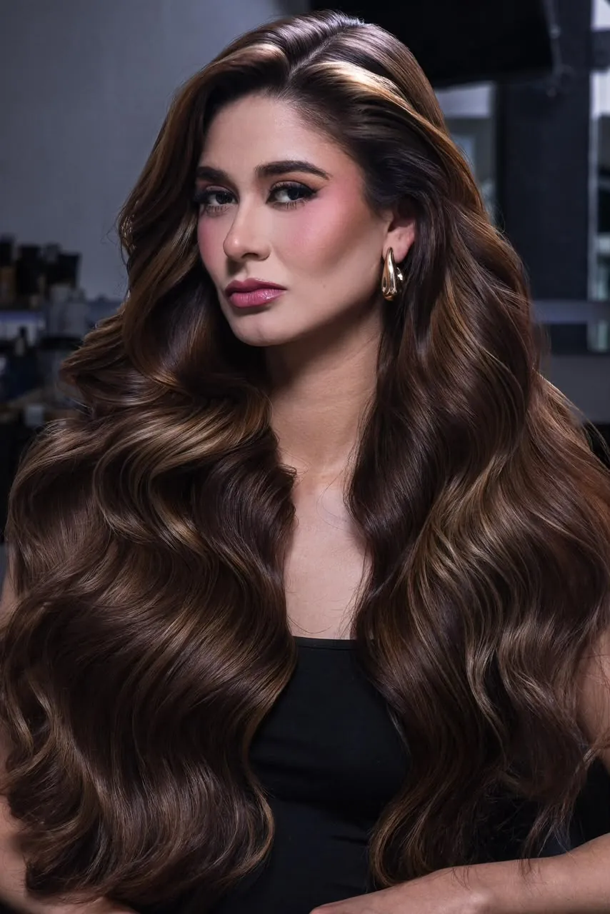 Ondas voluminosas con brillo